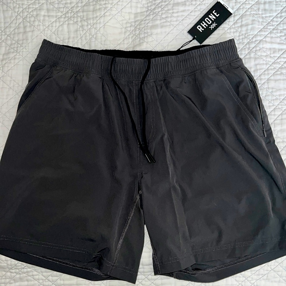 Rhine Mako Lined 7” Shorts L Gray NWT